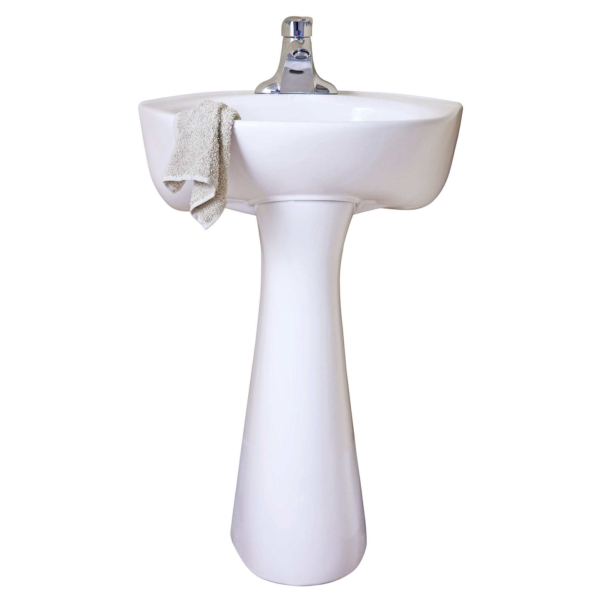 Cornice Center Hole Only Pedestal Sink Top and Leg Combination WHITE